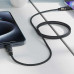 Acefast Acewire Pro C10-03 USB-C to USB-C silicon braid cable, 60w, 1.2m, оплетка, силикон, black