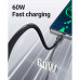 Acefast Acewire Pro C11-03 USB-C to USB-C magnetic cable, 60w, 1.2m, black