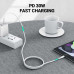AceFast MFi Acewire USB-C to Lightning cable, 1.2m, 30W (C3-01) white