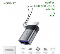 AceFast J7 USB-A to USB-C adapter, USB3.0, gray