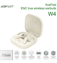 AceFast W4 ENC true wireless earbuds, 7h (28h), biege
