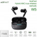AceFast W5 Hybrid ANC true wireless earbuds, 52dB  ANC, BT5.4, 6h (30h), black
