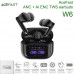 AceFast W6 ANC+AI ENC TWS earbuds, 35dB  ANC, Display, BT5.4, 8h (35h), black
