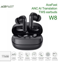 AceFast W8 ANC AI Translation TWS earbuds, 35dB  ANC, BT6.0, 8h (35h), black