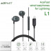 AceFast L1 wired earphones for Lightning, MFI, black