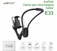 Acefast AceAuto E33 Clamp type neck-hanging holder, black