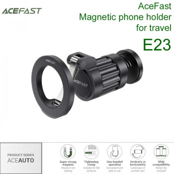 AceFast E23 AceAuto Magnetic phone holder for travel, black