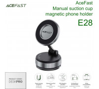 AceFast DeskPro E28 Manual suction cup magnetic phone holder, gray