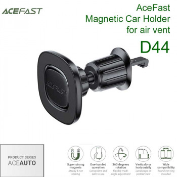 Acefast AceAuto D44 Magnetic Car Holder for air vent black