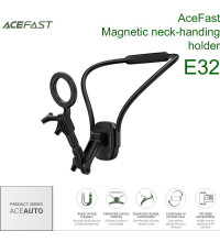 Acefast AceAuto E32 Magnetic neck-hanging holder, black