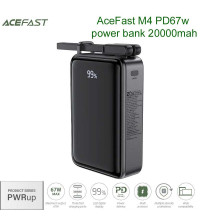 AceFast M4 PWRup series PD67w power bank 20000mah, USB-A 18w, black