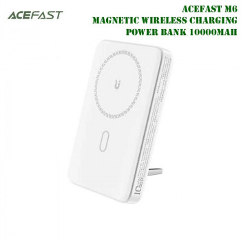 AceFast M6 PWRup series magnetic wireless charging power bank 10000mah, Qi 15W, PD 20w, white