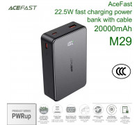 AceFast M29 PWRup series 22.5W power bank 20000mah, CCC, 2C+U, PD20w, LED, black