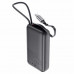AceFast M32 PWRup series PD35w power bank with cable 10000mah, USB-C cable, gray