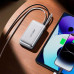 AceFast M32 PWRup series PD35w power bank with cable 10000mah, USB-C cable, silver