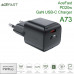 AceFast A73 PWRup series PD20w GaN USB-C Charger, black