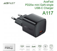 AceFast A117 PWRup series PD20w mini GaN single USB-C Charger, black