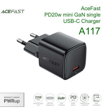 AceFast A117 PWRup series PD20w mini GaN single USB-C Charger, black