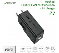 Acefast Z7 PWRup series PD30w GaN multifunctional mini charger, 1xUSB-C, black