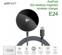 AceFast AirCharge E24 Qi2 desktop magnetic wireless charger, black