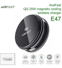 AceFast AirCharge E47 Qi2 25W magnetic cooling wireless charger, black