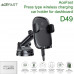AceFast D49 AceAuto Press type wireless charging car holder 15w for dashboard, на стекло и панель