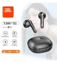 JBL T280 TWS X2 True Wireless In-ear Headphones, 6h-24h, black