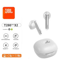 JBL T280 TWS X2 True Wireless In-ear Headphones, 6h-24h, white