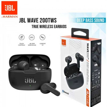 JBL Wave 200 TWS True Wireless In-ear Headphones, 5h-20h, black