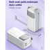 LDNIO PQ50 Power Bank 50000 mAh, PD20w + QC 22.5w, with C&L cable,  white