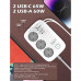 LDNIO сетевой фильтр 3 розетки + 2 USB-C PD65w + USB QC3.0 60w, 2m (SE3436) белый
