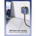 LDNIO сетевой фильтр 3 розетки + 2 USB-C PD65w + USB QC3.0 30w, 2m (SC3319) черный