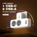 LDNIO сетевой фильтр 2 розетки + USB-C PD20w + 1xUSB 2.4A + 1xUSB QC3.0 (SE2337) 