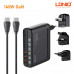 LDNIO A6140C 140w GaN Six ports fast charger, 3 USB-A + 3 USB-C, PD100w, black