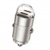 Wiwu Nano 30W USB-C + USB-C Fast Car Charger, C + C 30W, Wi-QC029, titanium color