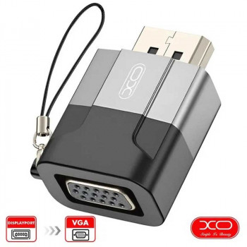 XO GB016 DisplayPort to VGA Video Converter, 1080P (XO-GB016) silver