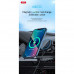 XO CX015 magnetic wireless charging car bracket, в решетку, Qi 15w, black