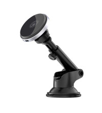 XO CX017 magnetic wireless charging car mount, на стекло и панель, Qi 15w, black