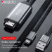 Yesido HM02 USB-C to HDMI Adapter, 1.8m, 3D, 4K 60Hz, black
