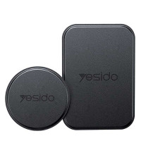 Yesido C207 Leather Metal Plate, комплект из 2 пластин, black