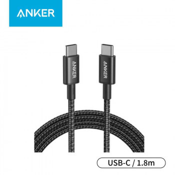 Anker 333 USB-C to USB-C Braided Data Cable, 100w, 1.8m, онлайн упаковка (A8757611) black