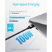 Anker 333 USB-C to USB-C Braided Data Cable, 100w, 1.8m, онлайн упаковка (A8757611) black