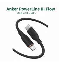 Anker PowerLine III Flow USB-C to USB-C Cable, 100w, 1.8m, офлайн упаковка (A8553P12) black