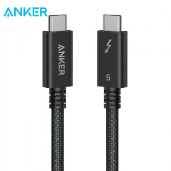 Anker Prime Thunderbolt 5 C to C Cable, 240w, 80Gbs, 2*8K60Hz, A84N1, оплетка, 1m, black