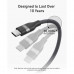 Anker USB-C to USB-C Ultra Soft Cable, 240w, 35000 bends, оплетка, 0.9m (A82E2611) black