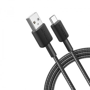 Anker 322 USB-A to USB-C Cable, 0.9m, 3A, 12000 сгибов, черный