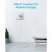 Anker 322 USB-A to USB-C Cable, 0.9m, 3A, 12000 сгибов, белый