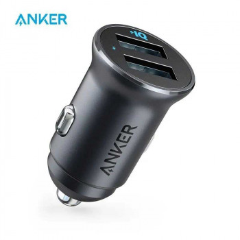 Anker PowerDrive 2 Alloy Car Charger, 24w, U+U (A2727) черный