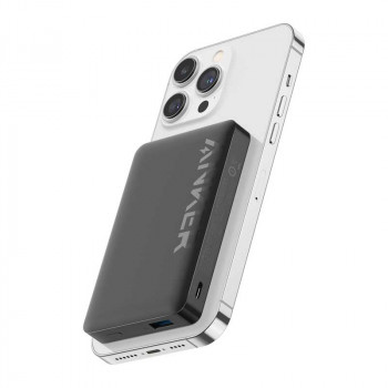 Anker 334 MagGo Battery (PowerCore 10k) Power Bank, Qi 7.5w, PD20w, QC18w (A1632) черный