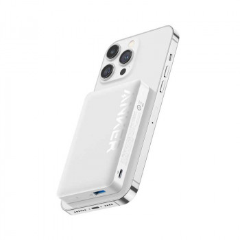 Anker 334 MagGo Battery (PowerCore 10k) Power Bank, Qi 7.5w, PD20w, QC18w (A1632) белый
